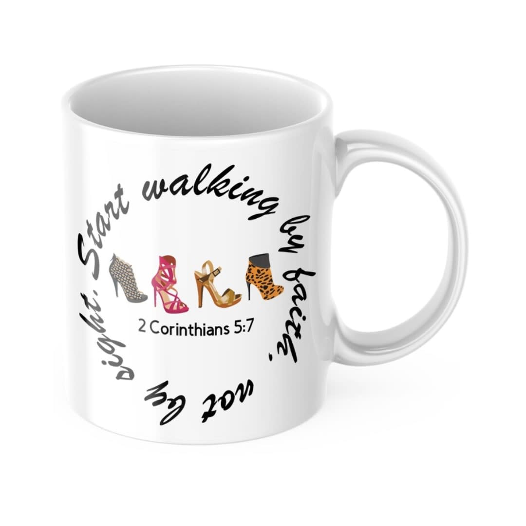 Walk by Faith Mug - Two Anointed Hands