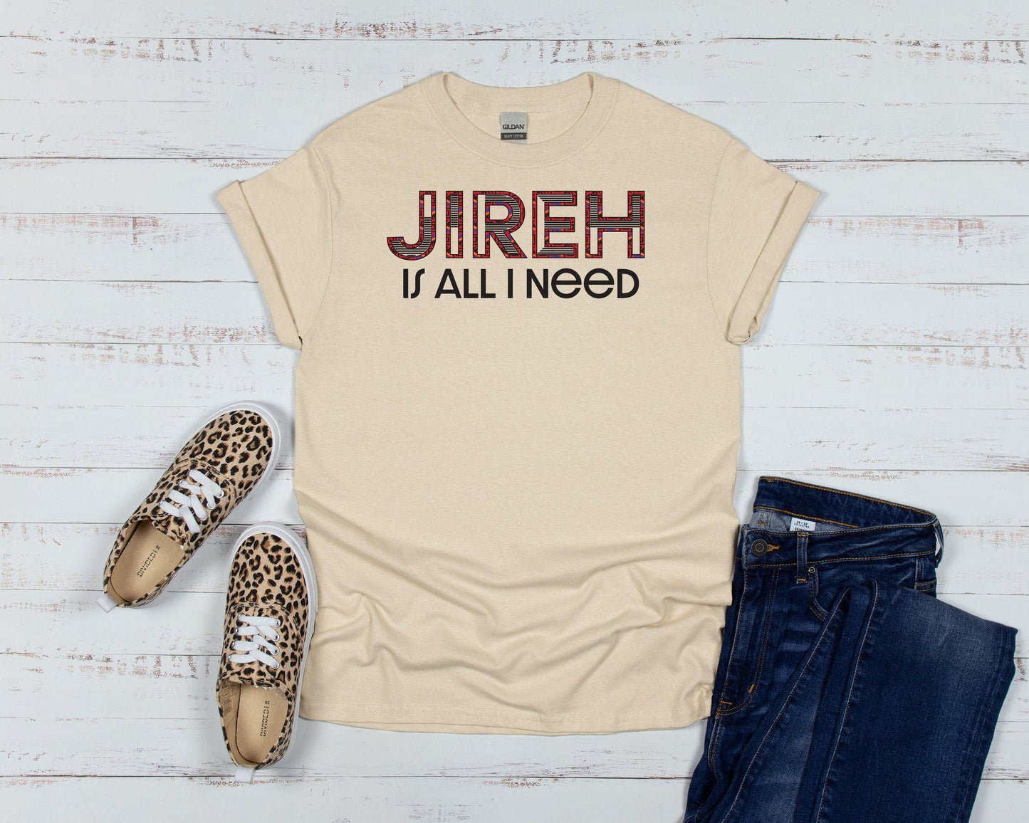 Jireh Christian Faith Graphic T-shirt - Two Anointed Hands