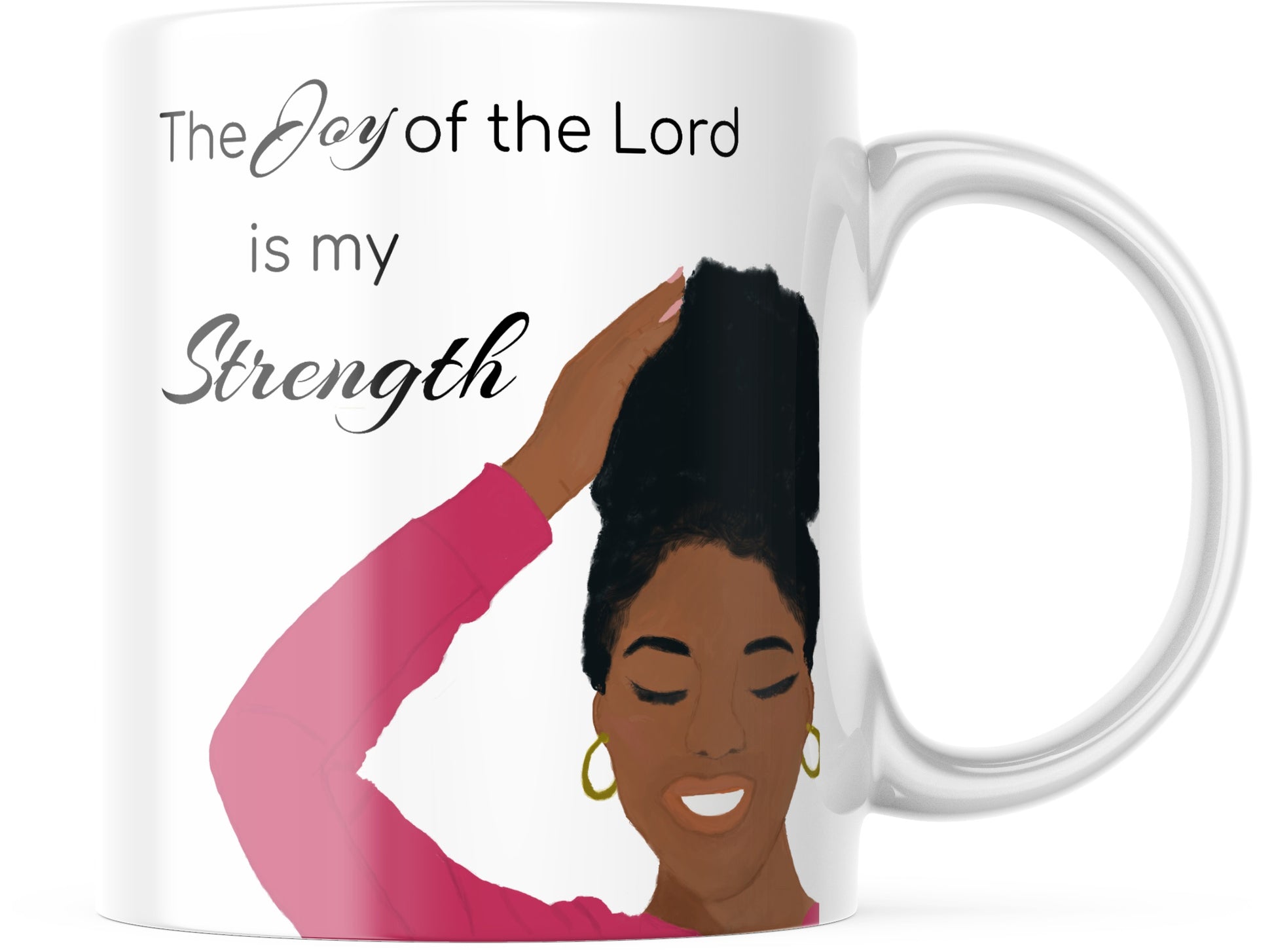 The Joy of the Lord Inspirational Coffee Mug - Two Anointed Hands