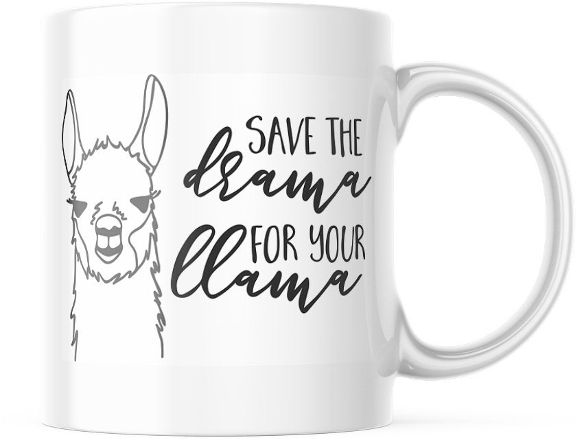 Save the Drama for Your Llama Funny Mug - Two Anointed Hands