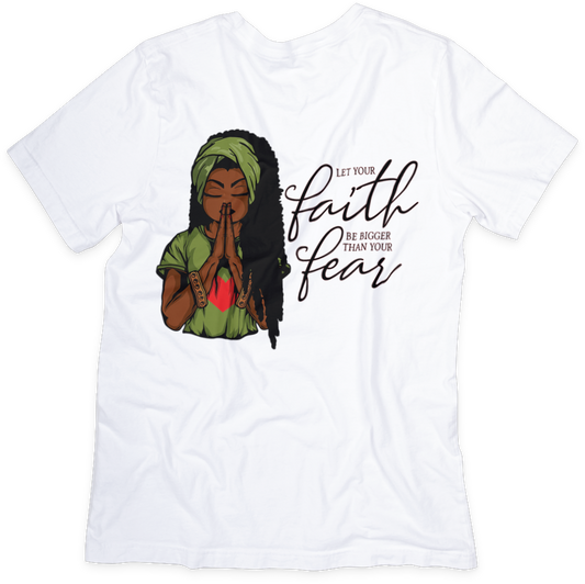 Let Your Faith Feed Your Fear Motivational T-shirt - Two Anointed Hands