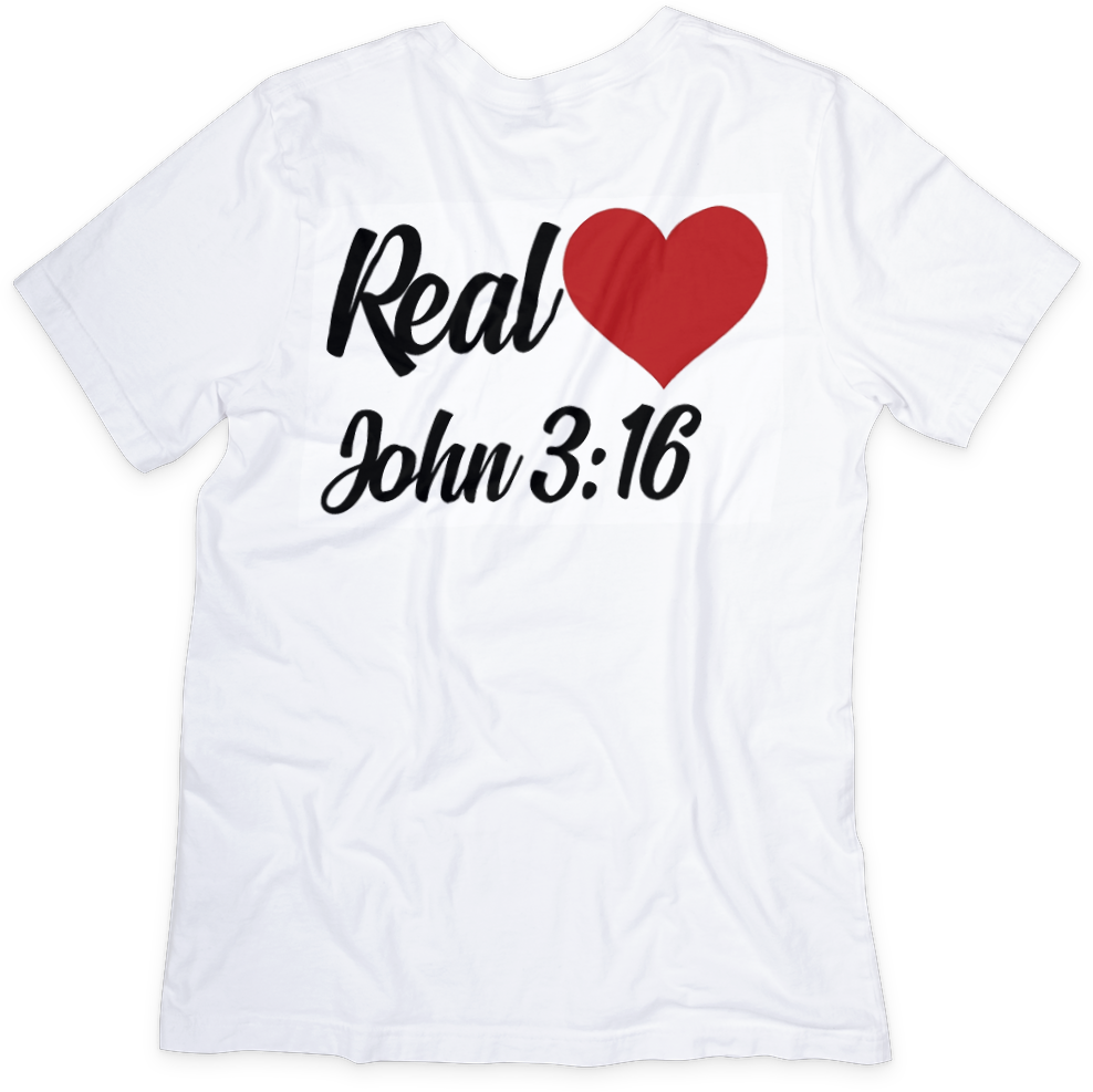 Real Love Inspirational Graphic T-shirt - Two Anointed Hands