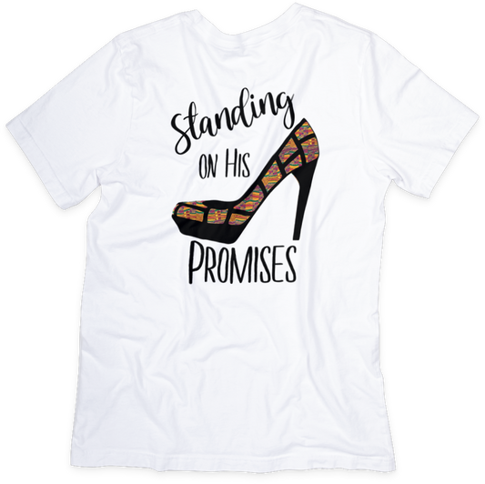 Standing on His Promises Christian Faith T-shirt - Two Anointed Hands