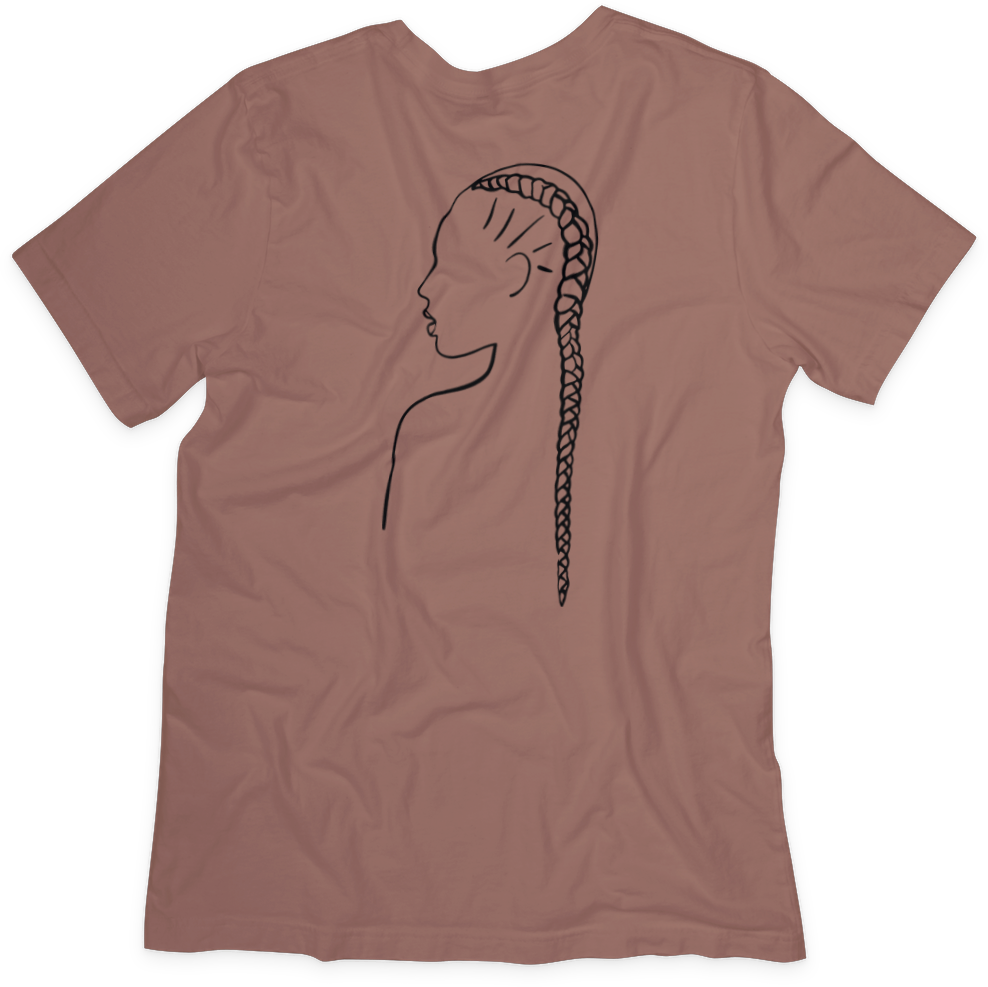 Braid T-shirt - Celebrating Natural Hair, Soft Cotton, Unisex Fit