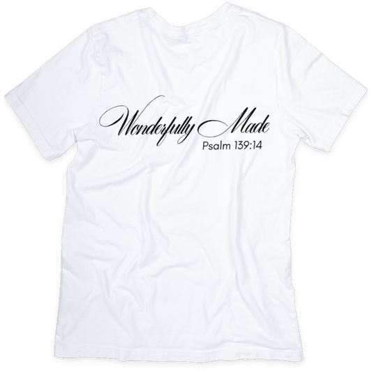 Wonderfully Made Inspirational T-shirt - Two Anointed Hands