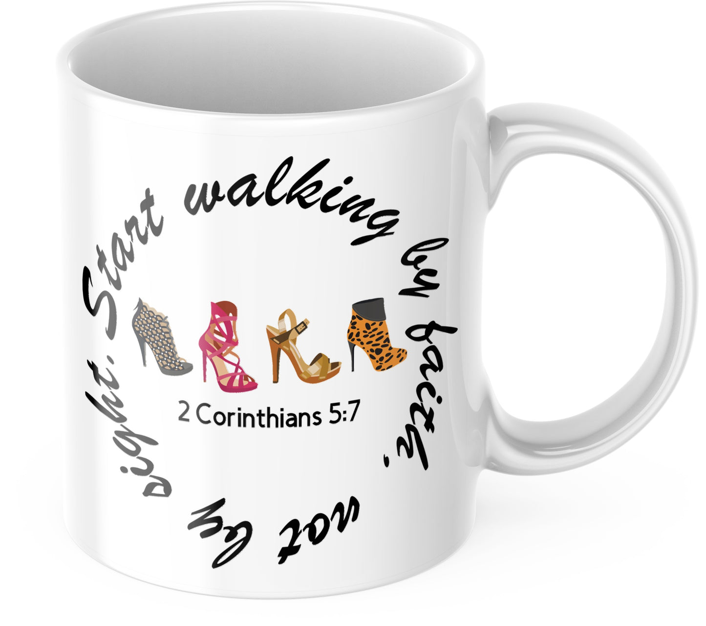 Walk By Faith Inspirational Coffee Mug - Two Anointed Hands